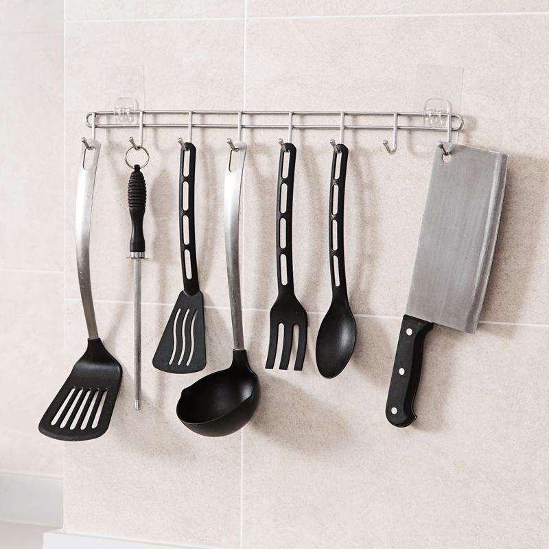 6 Pcs Kitchen Utensils Hook Wall Hanging