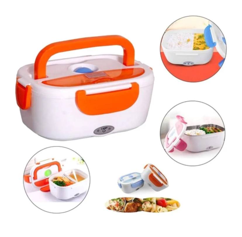 Electric Lunch Box - Rerii Electric Heated Lunch Box, Food Warmer Lunch Box Steel, 1.05 Litre Capacity, , Heat-Resistant Handle