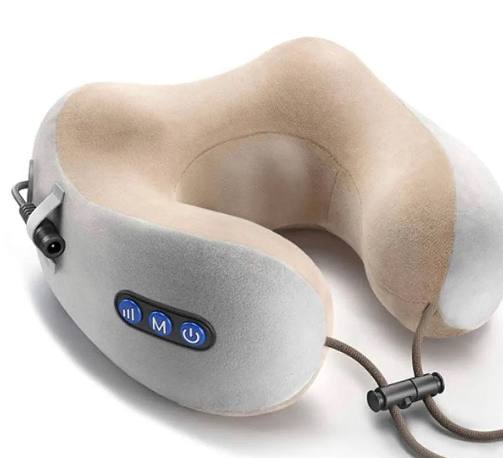 Multicolor U-Shaped Massage Pillow,Portable Neck Massager U-Shaped Memory Foam Electric Neck Massage To Relieve Muscle Pain