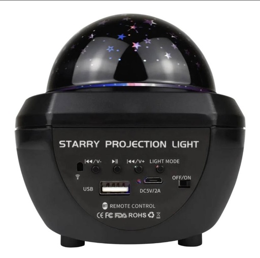 Led Star Light Projector Night Lights Rotating Star Moon Projection Christmas Lamp With Music Bluetooth Speaker For Childrens