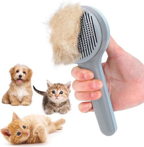 Pet Cat Brush Dog Comb Hair Removes Pet Hair Comb Self Cleaning Slicker Brush