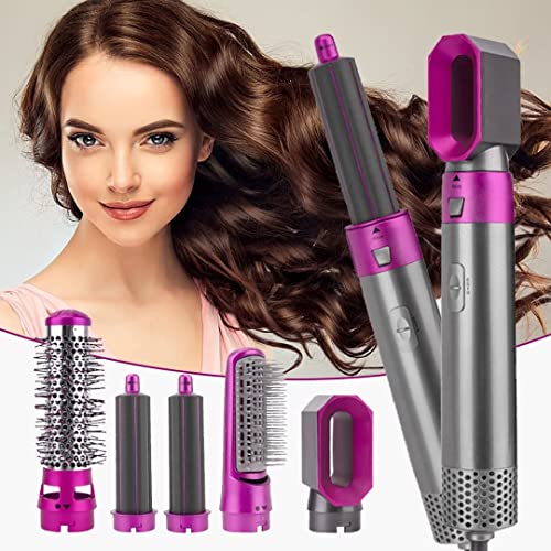 5In1 Hot Air Styler Electric Hot Air Brush Multifunctional Hair Comb Dryer Straightener Curler And Volumizer