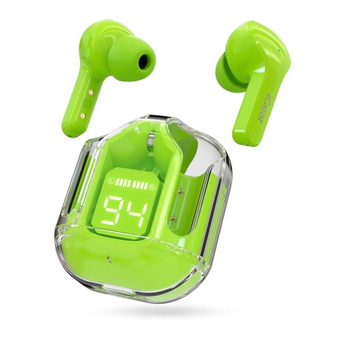 T6 Crystal Wireless Transparent Wireless Bluetooth Earbuds With LED Digital Display