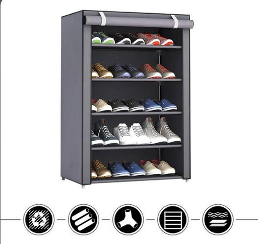 5 Layer Shoes Rack, Non-Woven Fabric Shoes Rack Shoes Organizer Bedroom Dormitory Shoe Racks