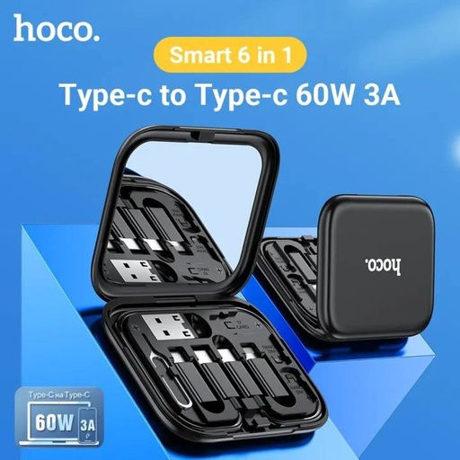 Hoco U114 60W All In One Cable Set Type C Micro Lightning Adapter