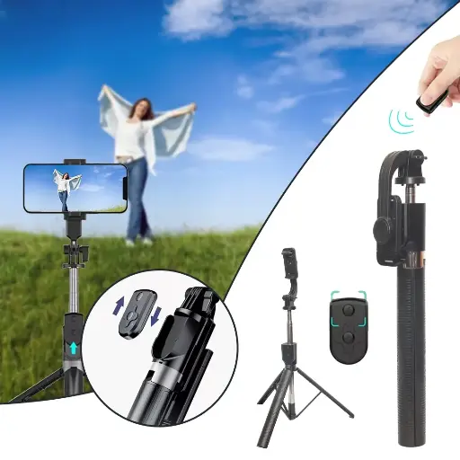 NeePho P170 Extendable Selfie Stick Tripod with Remote Control